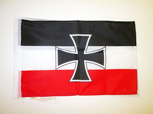 AZ FLAG German Jack Flag 18'' x 12'' Cords - Army of Germany Small Flags 30 x 45cm - Banner 18x12 in