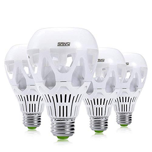 SANSI 18W (150 Watt Equivalent) LED Light Bulbs, A21 LED Bulbs, 2000 Lumens Light Bulbs, 5000K Daylight LED, E26 Base, Non-Dimmable, Bright led bulbs, 4-Pack