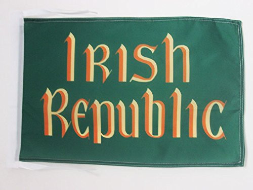 AZ FLAG Easter Rising Irish Republic Flag 18'' x 12'' Cords - Republic of Ireland Small Flags 30 x 45cm - Banner 18x12 in