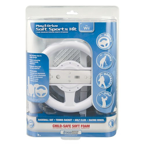 Dreamgear DGWII-1058 Play and Drive Soft Sports Kit for Nintendo Wii