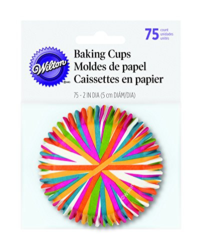 Wilton 415-1868 BAKECUPS COLOR WHEEL 75CT, 2 inches, Multicolored