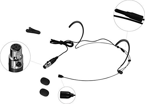 HEIMU Double Earhook Wired Headset Boom Mini XLR Omni-Directional Headworn Microphone (for Shure type 4 pin mini plug BLACK) HEIMU Double Earhook Wired Headset Boom Mini XLR Omni-Directional Headworn Microphone (for Shure type 4 pin mini plug BLACK)