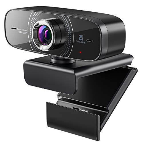 Webcam 1080P with Microphone HD Web Cam, Vitade 826M USB Computer Web Camera Video Cam for Streaming Gaming Conferencing Mac Windows PC Laptop Desktop Xbox Skype OBS Twitch YouTube Xsplit