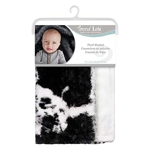 Trend Lab Cow Print Plush Baby Blanket