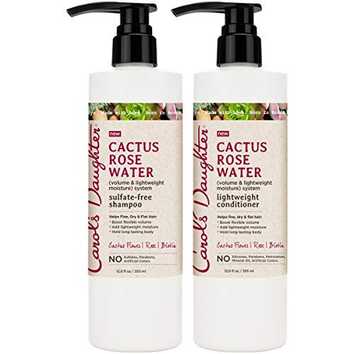 Carol's Daughter Cactus Rose Water Sulfate Free Shampoo and Conditioner Set For Fine Hair, Dry Hair, Flat Hair, with Cactus Flower Extract, Rose Water, and Biotin, Paraben Free Carol's Daughter Cactus Rose Water Sulfate Free Shampoo and Conditioner Set For Fine Hair, Dry Hair, Flat Hair, with Cactus Flower Extract, Rose Water, and Biotin, Paraben Free