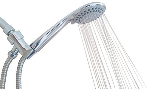 Shower Head - Handheld Rainfall High Pressure and Flow with Removable Water Restrictor  Powerful/Detachable Hand Held Chrome ShowerHead for Best Rain Massage and Relaxation
