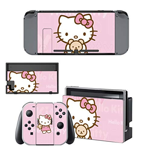 Adventure Games - NINTENDO SWITCH - Hello Kitty - Vinyl Console Skin Decal Sticker + 2 Controller Skins Set