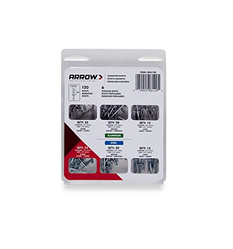 Arrow Fastener RK6120 Rivet Assortment Kit, 120-Pack