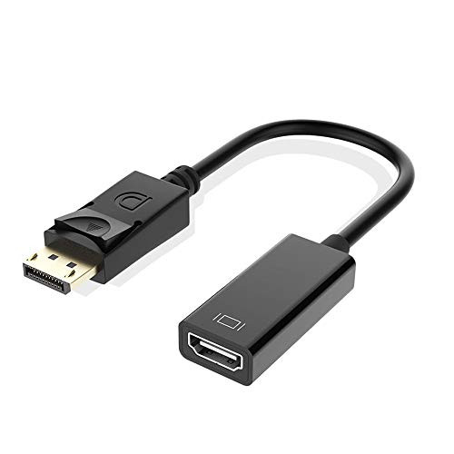 ALINKER DisplayPort to HDMI Adapter, DP to HDMI Male to Female Converter with Audio Support 3D 1080P Compatible for Desktop Laptop HDTV Monitor