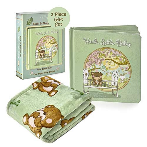 Binks & Books Baby Blanket & Nursery Rhyme Book Set | Hush, Little Baby