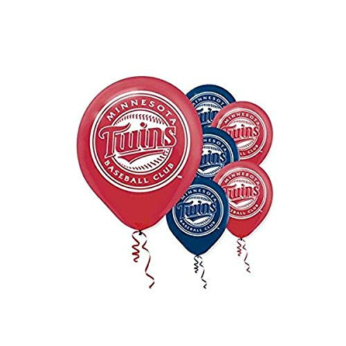 "Minnesota Twins Major League Baseball Collection" Printed Latex Balloons, Party Decoration