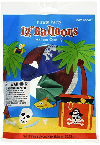 amscan Pirate Party Printed Latex Balloons