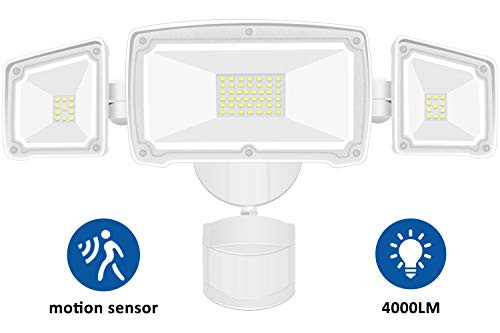 Motion Sensor Lights Outdoor,AOBISI Upgraded Dusk to Dawn Led Security Lights Motion Outdoor 4000LM 42W 6000K IP65 Waterproof,Motion Activated Flood Lights Outdoor for Garage,Yard,Garden,Entryways