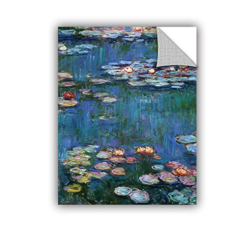 ArtWall Claude Monet's Water Lilies Art Appeelz Removable Graphic Wall Art, 18 by 24"
