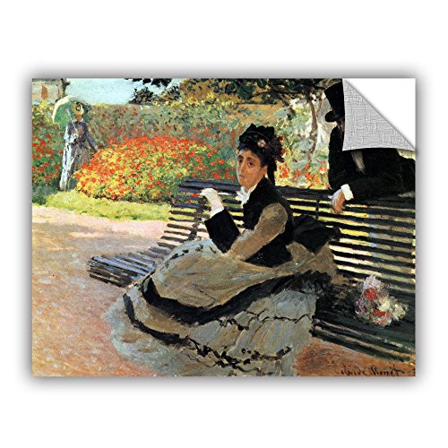 ArtWall Claude Monet's Park Bench Art Appeelz Removable Graphic Wall Art, 36 by 48"