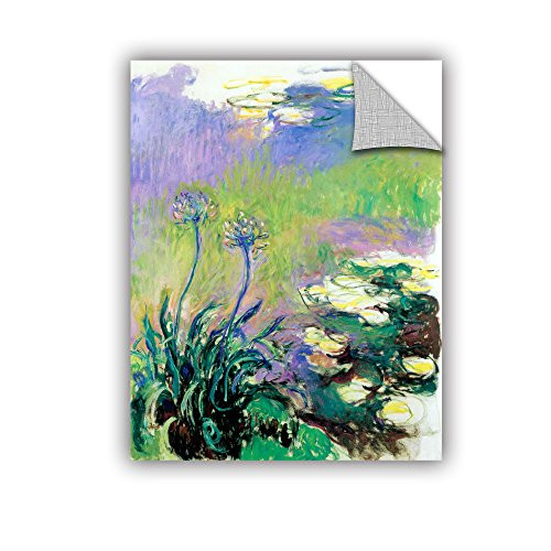 ArtWall Claude Monet's Agapanthus Art Appeelz Removable Graphic Wall Art, 18 by 24"