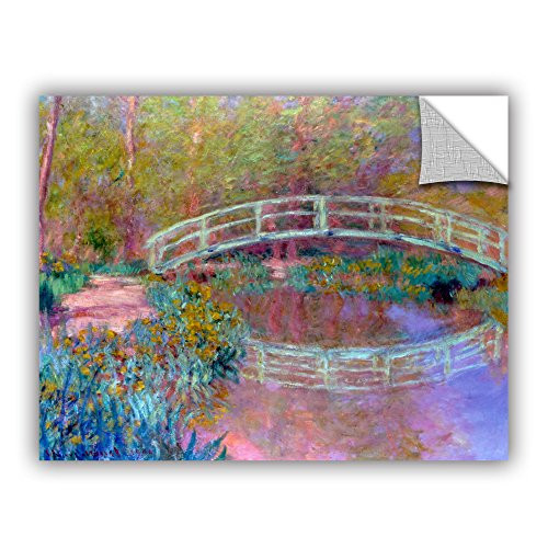 ArtWall Claude Monet's Japanese Bridge Art Appeelz Removable Graphic Wall Art, 36 by 48"
