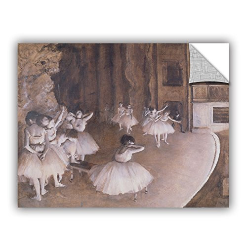 ArtWall Edgar Degas's Ballet Rehearsal on Stage Art Appeelz Removable Wall Art Graphic, 36 x 48