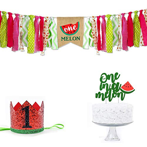 1st Birthday Decoration High Chair One Banner, Handmade Watermelon First Birthday Party Supplies Burlap Highchair Banner and One Cake Topper One Hat,1st Birthday Banner For Baby Shower 1st Birthday Decoration High Chair One Banner, Handmade Watermelon First Birthday Party Supplies Burlap Highchair Banner and One Cake Topper One Hat,1st Birthday Banner For Baby Shower