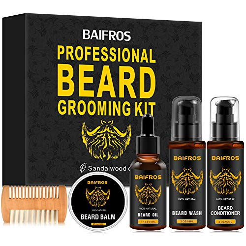 BAIFROS Beard Kit for Men Grooming & Care W/Beard Wash/Shampoo,Unscented Beard Growth Oil BAIFROS Beard Kit for Men Grooming & Care W/Beard Wash/Shampoo,Unscented Beard Growth Oil