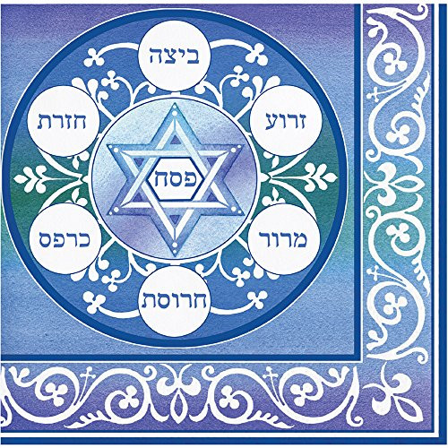 Creative Converting 328342 Beverage Napkins, Blue