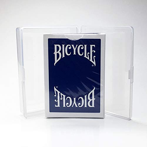 BC Bicycle Insignia Back Playing Cards (Red or Blue) & Clear Protective Playing Cards case (Blue Back)