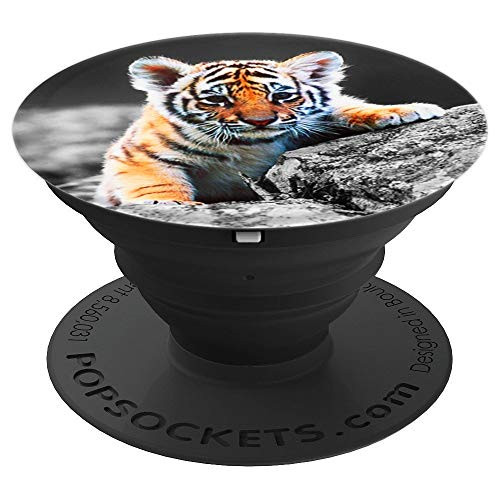 Cute Baby Tiger Pop Socket Small Animal PopSockets Grip and Stand for Phones and Tablets