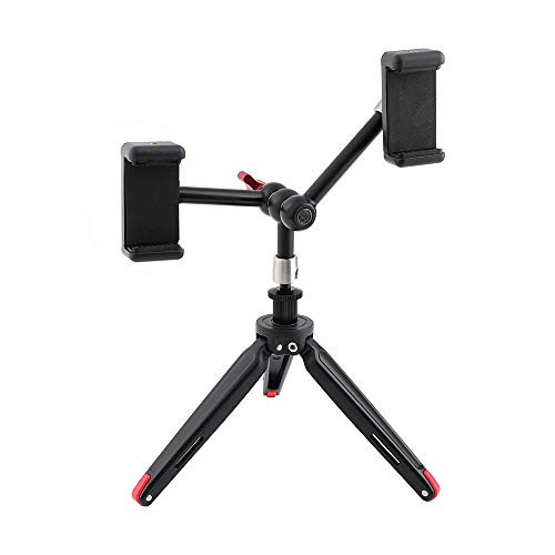 CAMVATE Mini Tabletop Tripod Articulating Magic Arm with Two Clips for Smartphone