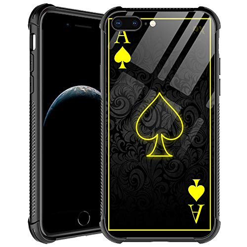iPhone 8 Plus Case,Playing Card Ace iPhone 7 Plus Cases for Men Boys,Shockproof Anti-Scratch Soft TPU Pattern Design Case for Apple iPhone 7/8 Plus 5.5-inch Playing Card Ace