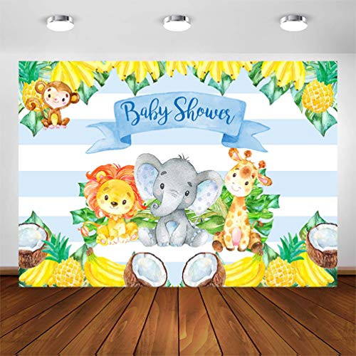 COMOPHOTO 7x5ft Jungle Animals Baby Shower Backdrop Jungle Safari Zoo Party Decorations Photography Background Tropical Fruit Animal Baby Shower Party Banner Backdrops COMOPHOTO 7x5ft Jungle Animals Baby Shower Backdrop Jungle Safari Zoo Party Decorations Photography Background Tropical Fruit Animal Baby Shower Party Banner Backdrops