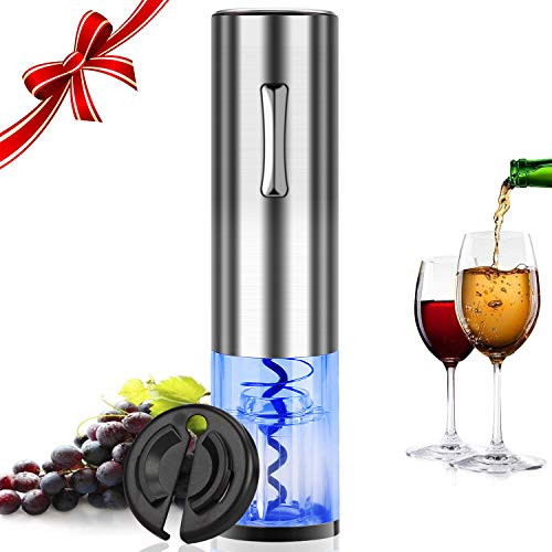 COMPONALL Electric Wine Opener, Automatic Electric Corkscrew, USB Rechargeable Cordless Wine Bottle Opener with Foil Cutter