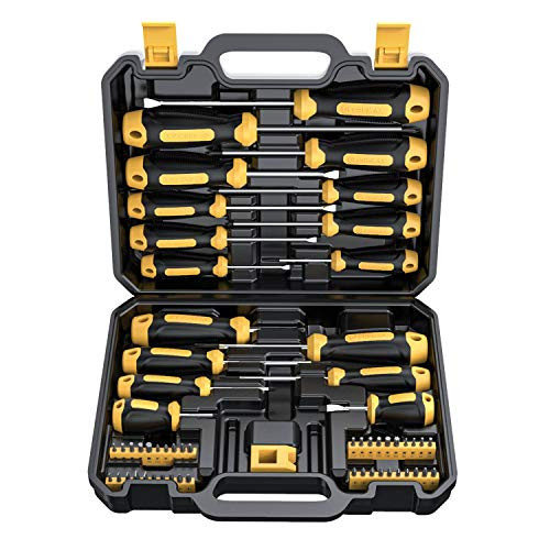 Magnetic Screwdriver Set 57 PCS Includes Slotted/Phillips/Torx Mini Precision Screwdriver, CREMAX Non-Slip Repair Tool Kit with Replaceable Screwdriver Bits for Repair Home Improvement Craft Magnetic Screwdriver Set 57 PCS Includes Slotted/Phillips/Torx Mini Precision Screwdriver, CREMAX Non-Slip Repair Tool Kit with Replaceable Screwdriver Bits for Repair Home Improvement Craft