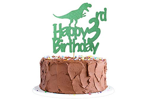 Dinosaur Cake Topper 3rd Birthday, Glittery Happy 3rd Birthday Dinosaur Cake Toppers for 3 Year Old Boys and Kids Roar Jurassic Park Dinosaur Themed Birthday Party Supplies Decorations Dinosaur Cake Topper 3rd Birthday, Glittery Happy 3rd Birthday Dinosaur Cake Toppers for 3 Year Old Boys and Kids Roar Jurassic Park Dinosaur Themed Birthday Party Supplies Decorations