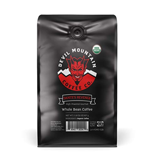 Dante's Revenge Very Strong Dark Roast High-Powered Gourmet (Whole Bean) Coffee, 2 lb. (32 oz)