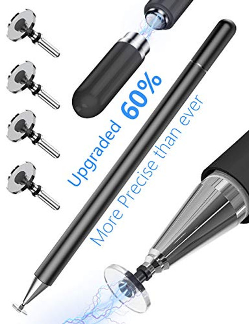 Stylus for iPad, Stylus for Touch Screens, Capacitive Stylus Pen with High Sensitivity & Fine Point, Universal for Apple/iPhone/iPad Pro/Mini/Air/Android/Microsoft/Tablet and Touch Screens (Black) Stylus for iPad, Stylus for Touch Screens, Capacitive Stylus Pen with High Sensitivity & Fine Point, Universal for Apple/iPhone/iPad Pro/Mini/Air/Android/Microsoft/Tablet and Touch Screens (Black)