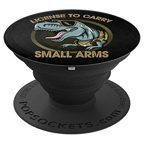 Tyrannosaurus Rex Dinosaur Pun Licensed To Carry Small Arms PopSockets Grip and Stand for Phones and Tablets Tyrannosaurus Rex Dinosaur Pun Licensed To Carry Small Arms PopSockets Grip and Stand for Phones and Tablets