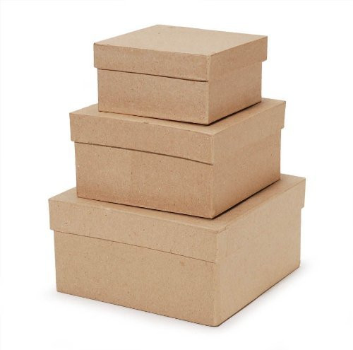 Value Pack Mache Box 4/5/6 Inch Squares
