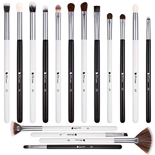 DUcare Eyeshadow Brush Set 16Pcs Panda Eye Makeup Brushes for Eye shadow Eyebrow Eyeliner Blending, Black and White DUcare Eyeshadow Brush Set 16Pcs Panda Eye Makeup Brushes for Eye shadow Eyebrow Eyeliner Blending, Black and White