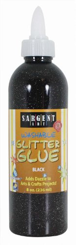 Sargent Art 22-1985 8-Ounce Glitter Glue, Black