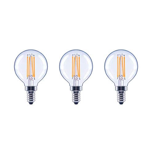 EcoSmart 40-Watt Equivalent G16.5 Globe Dimmable Energy Star Clear Glass Filament Vintage LED Light Bulb Daylight (3-Pack)
