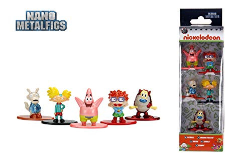 Nano Metalfigs 30415 Nickelodeon Wave 1 Metals Die-Cast Collectible Toy Figures (5 Piece), 1.65", Multicolor