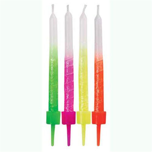 Wilton Shimmer Birthday Candles Hot Colors