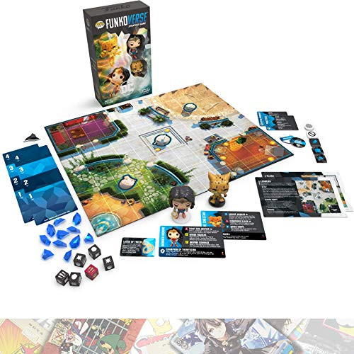 DC 102: Funk?o Pop! Funk?overse Strategy Game with Vinyl Figure Bundle with 1 D?.C?. Trading Card (45893)