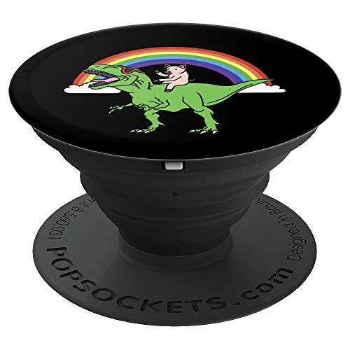 Mini Pig Riding T-Rex Funny Pet PopSockets Grip and Stand for Phones and Tablets