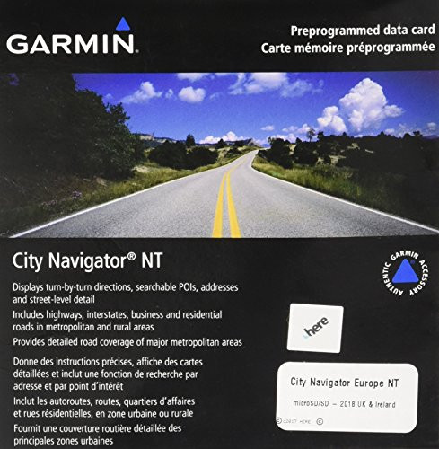Garmin City Navigator for Detailed Maps of the United Kingdom and Ireland (microSD/SD Card)