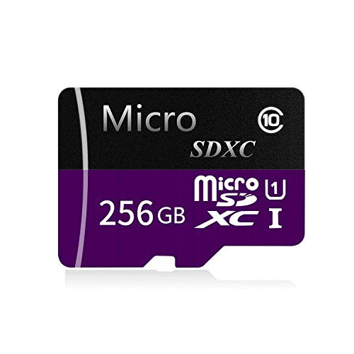Card SDXC Memory Card High Speed Class 10 Designed for Android Smartphones, Tablets with Adapter (256GB)