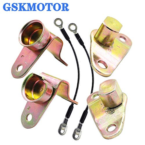 GSKMOTOR Tailgate Hinges (Left+Right)+Cables Repair Kit Set Compatible for 1999-2006 Chevy Silverado GMC Sierra