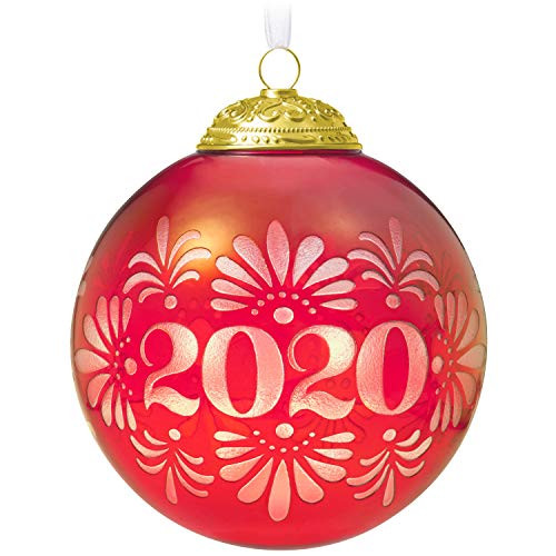 Hallmark Keepsake Ornament 2020 Year-Dated, Christmas Commemorative Glass Ball Hallmark Keepsake Ornament 2020 Year-Dated, Christmas Commemorative Glass Ball
