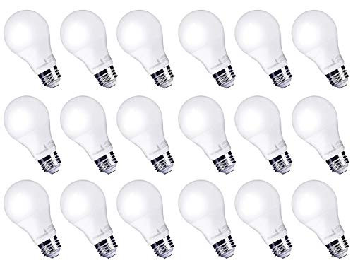 Hyperikon A19 Dimmable LED Light Bulb, 9W=60W, E26 Base, CRI90+, Energy Star, UL, Warm White, 18 Pack