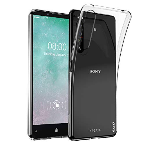 J&D Case Compatible for Sony Xperia 1 II Case, [Ultra-Slim] [Lightweight] Ultra-Clear Shock Resistant Protective Rubber Silicone Bumper Case for Xperia 1 II Cover - Transparent